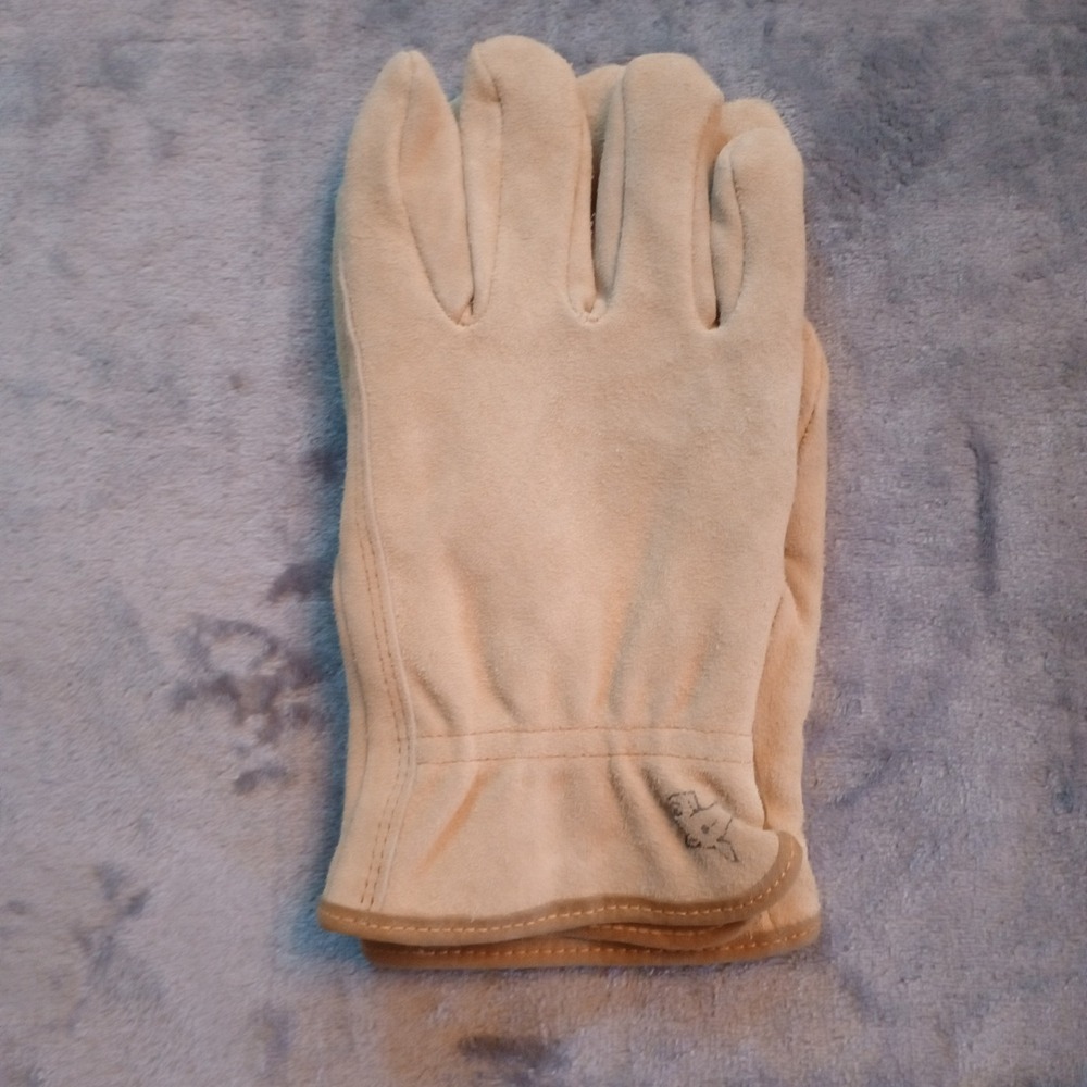 Wells Lamont Gloves Leather Womens Size Medium Lined Beige Tan Work Chore Casual